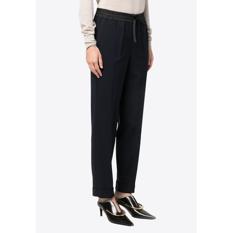 Straight Leg Wool-Blend Pants