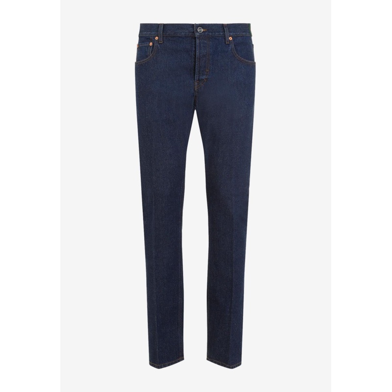 Tapered Jeans with Web