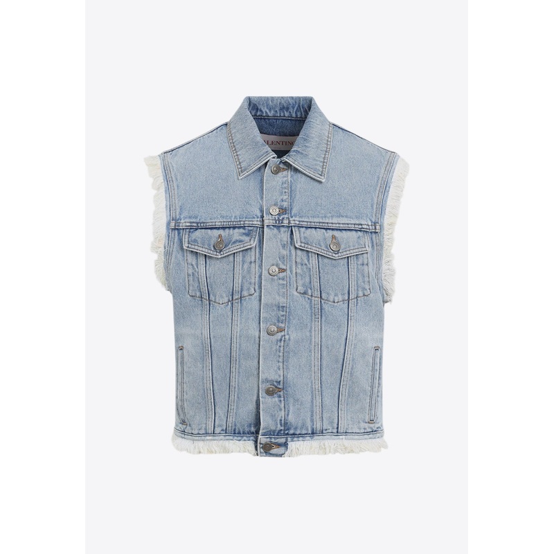 Washed Denim Vest