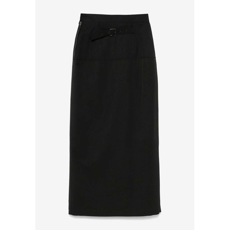 Wool-Blend Midi Skirt