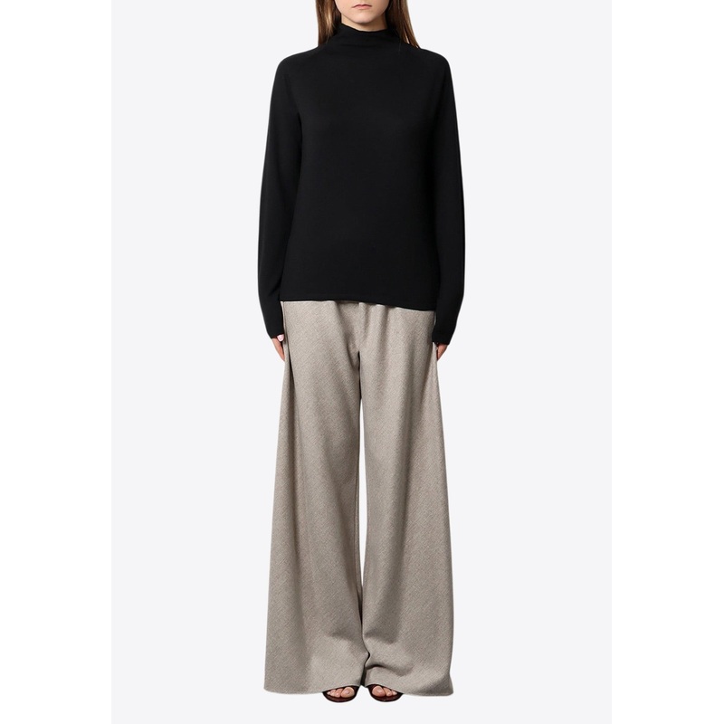 Wool High-Neck Sweater