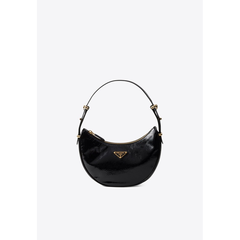 Arqu Patent Leather Hobo Bag