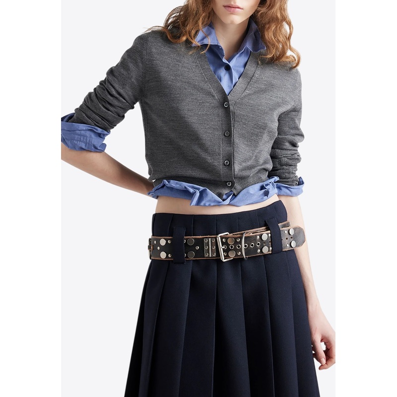 Button-Up Wool Cardigan