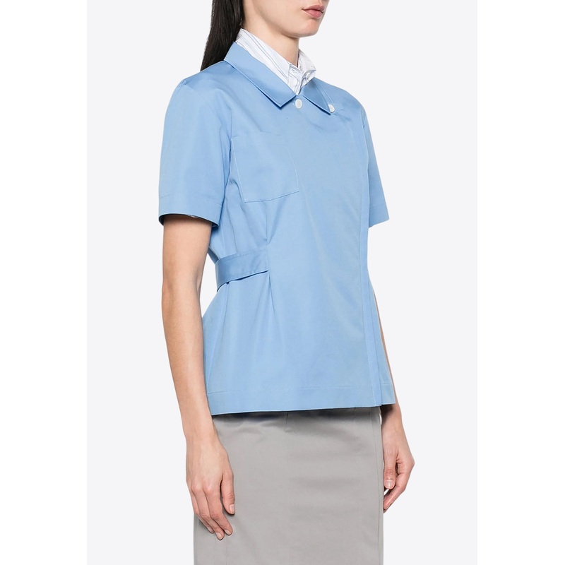 Canvas Shirt with Logo-Patch