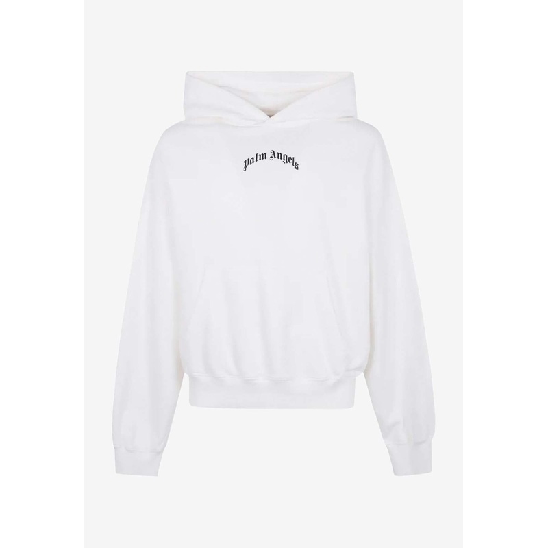 Curved Logo Hooded Sweatshirt