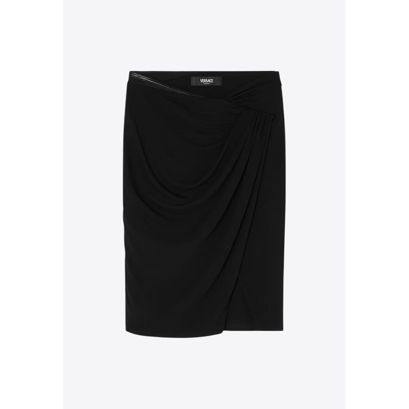 Draped Crepe Jersey Skirt
