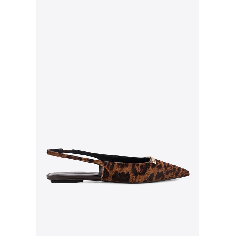 Leopard Print Slingback Flats
