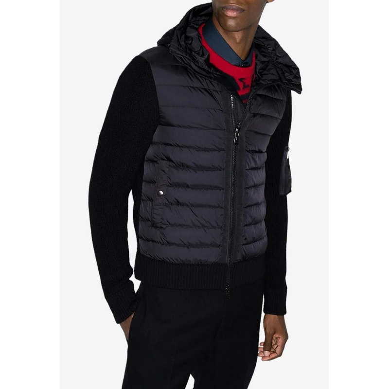 Padded Zip-Up Cardigan