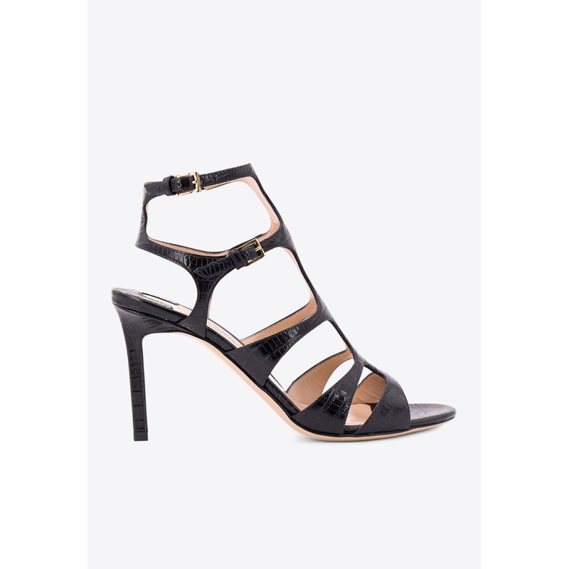 Paradis 105 Croc-Embossed Sandals