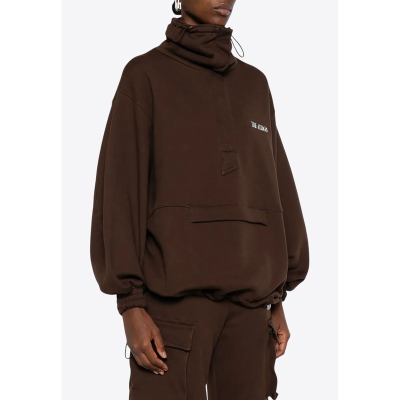 Rubberized Logo Half-Zip Sweatshirt