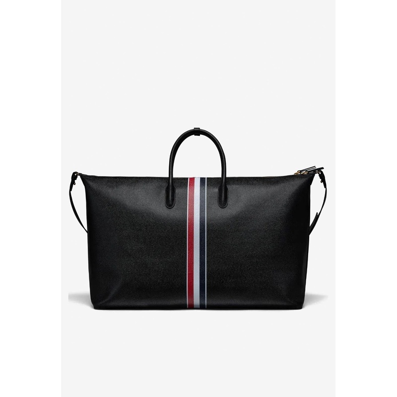 Signature Stripes Soft Leather Duffle Bag