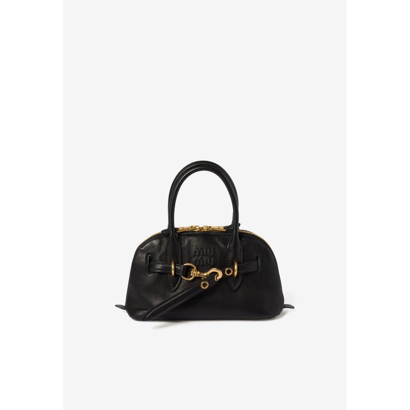 Small Aventure Leather Top Handle Bag