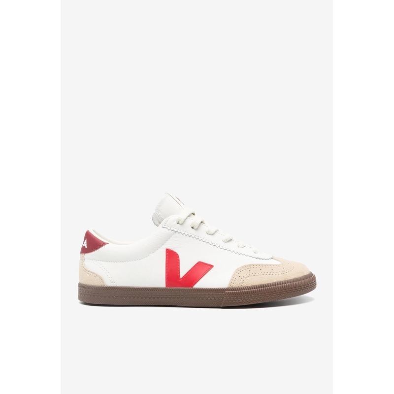 Volley Paneled Leather Sneakers