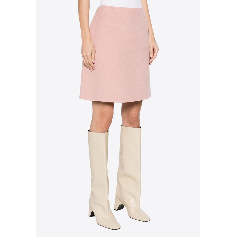 Wool High-Waist Mini Skirt