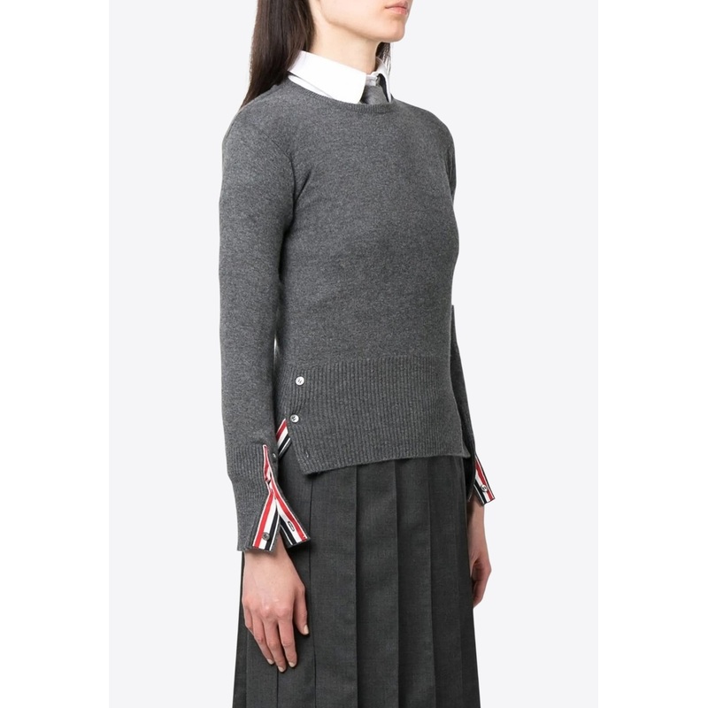 4-bar Stripes Knitted Cashmere Sweater