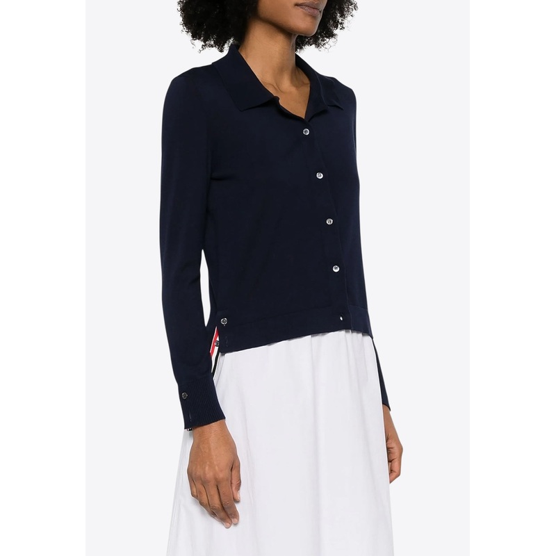 4-bar Stripes Polo Cardigan