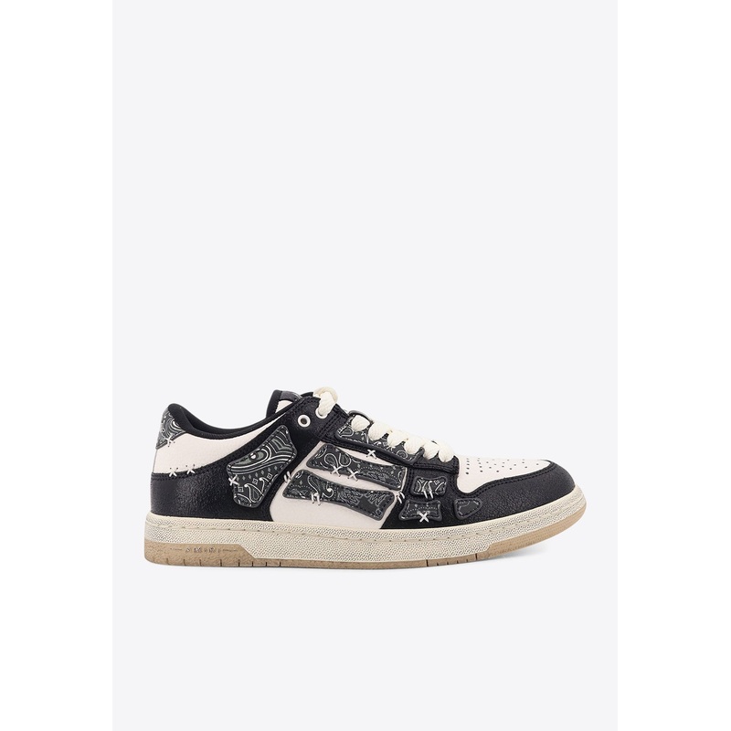 All-Over Bandana Motif Leather Sneakers