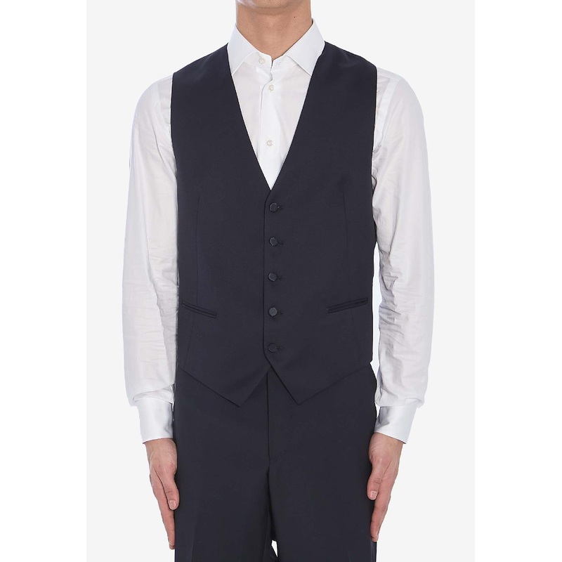 Button-Up Wool Waistcoat