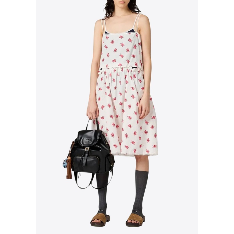 Cornflower Print Poplin Dress