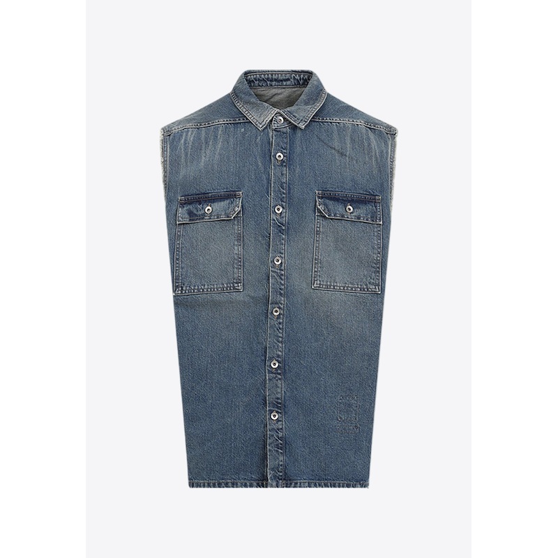 Denim Button-Up Vest