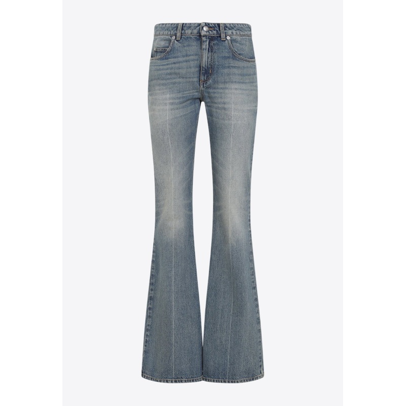 Flared Washed Jeans