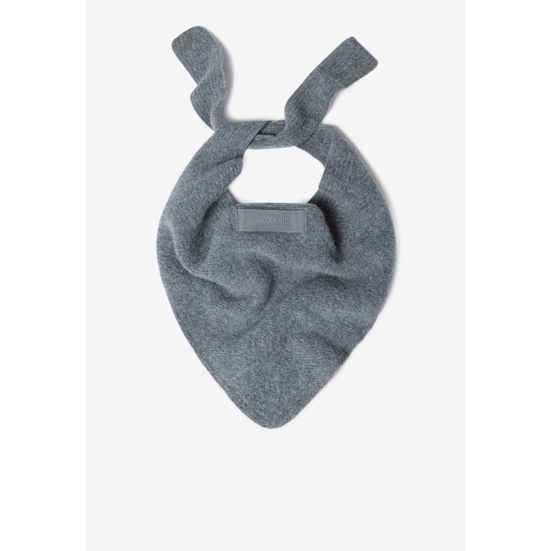 Gros Grain Logo Wool-Blend Scarf