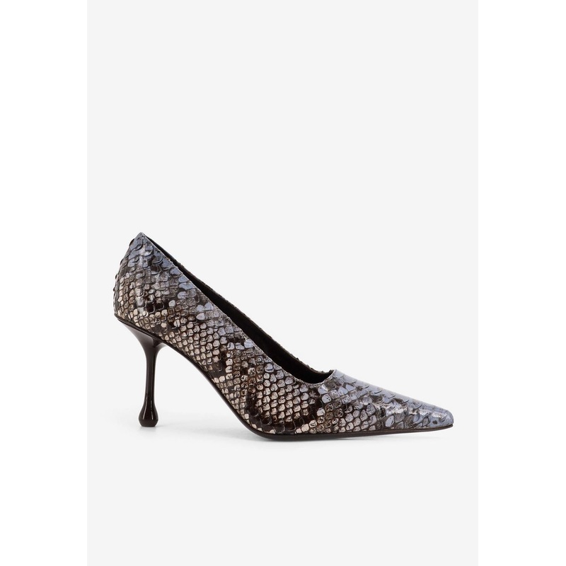 Ixia 80 Python Print Leather Pumps