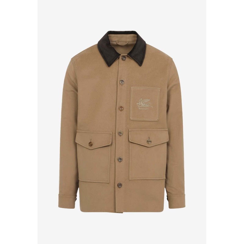 Logo-Embordered Overshirt