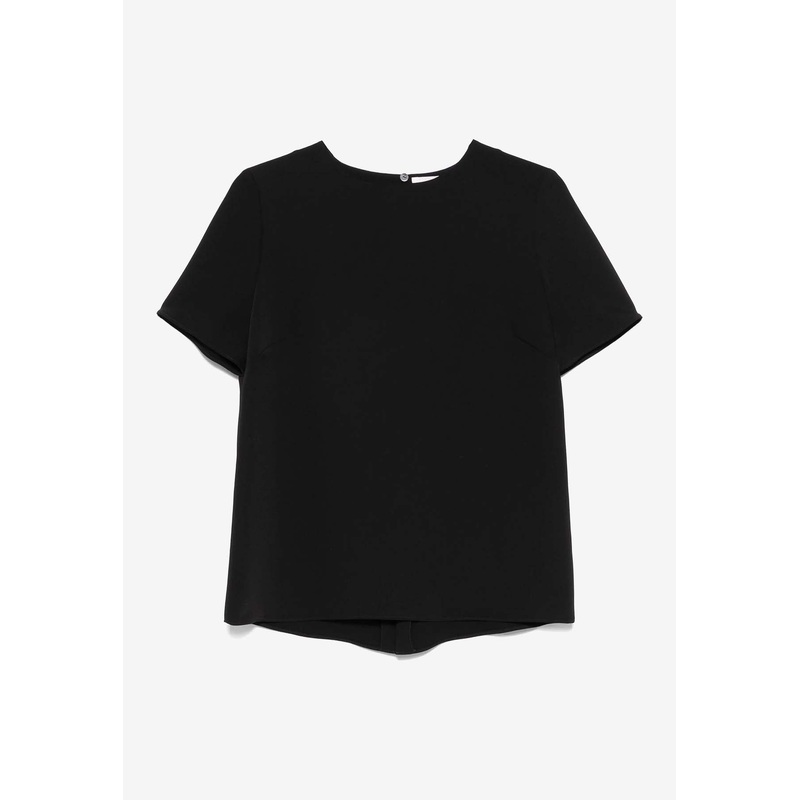 Low-High Crewneck Blouse