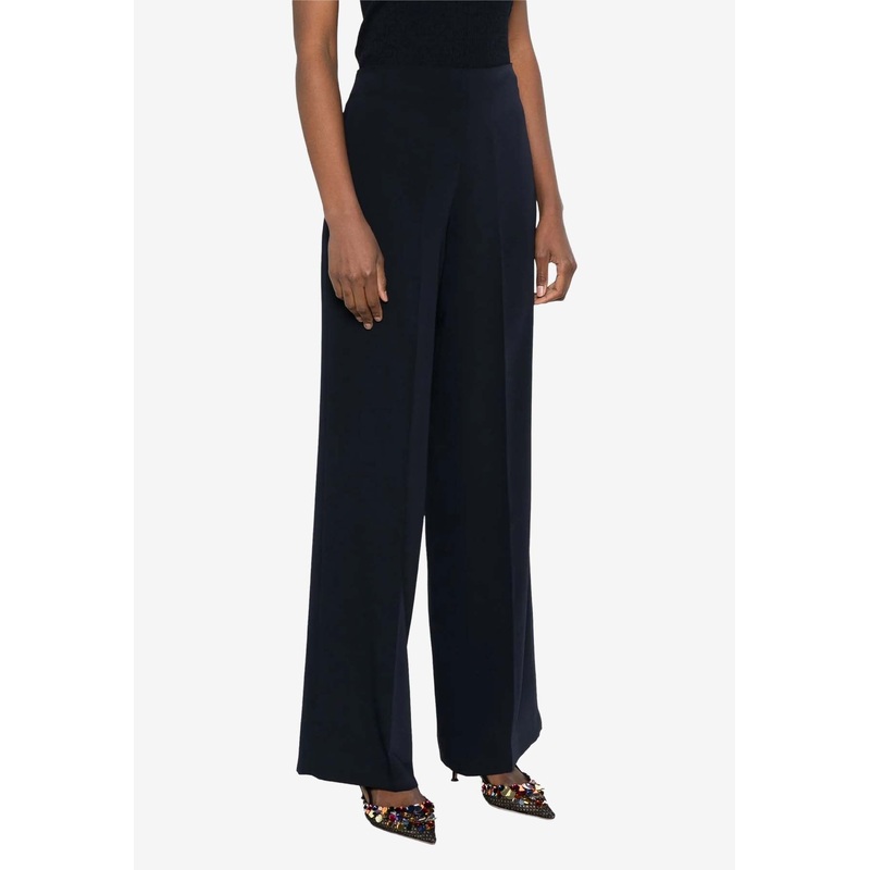 Pressed-Crease Tailored Pants