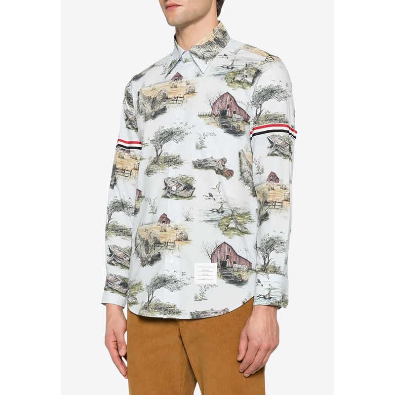 Scenic Toile Shirt with Armband