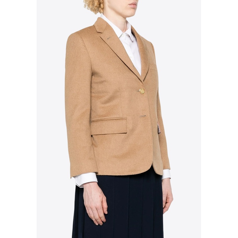 Single-Breasted Camel-Hair Blazer