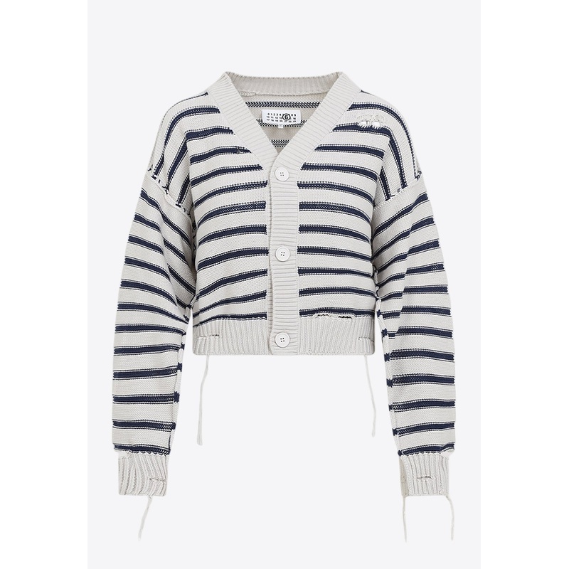 Striped Cropped Cardigan