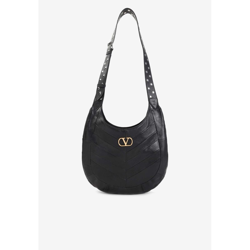 Studded VLogo Hobo Bag