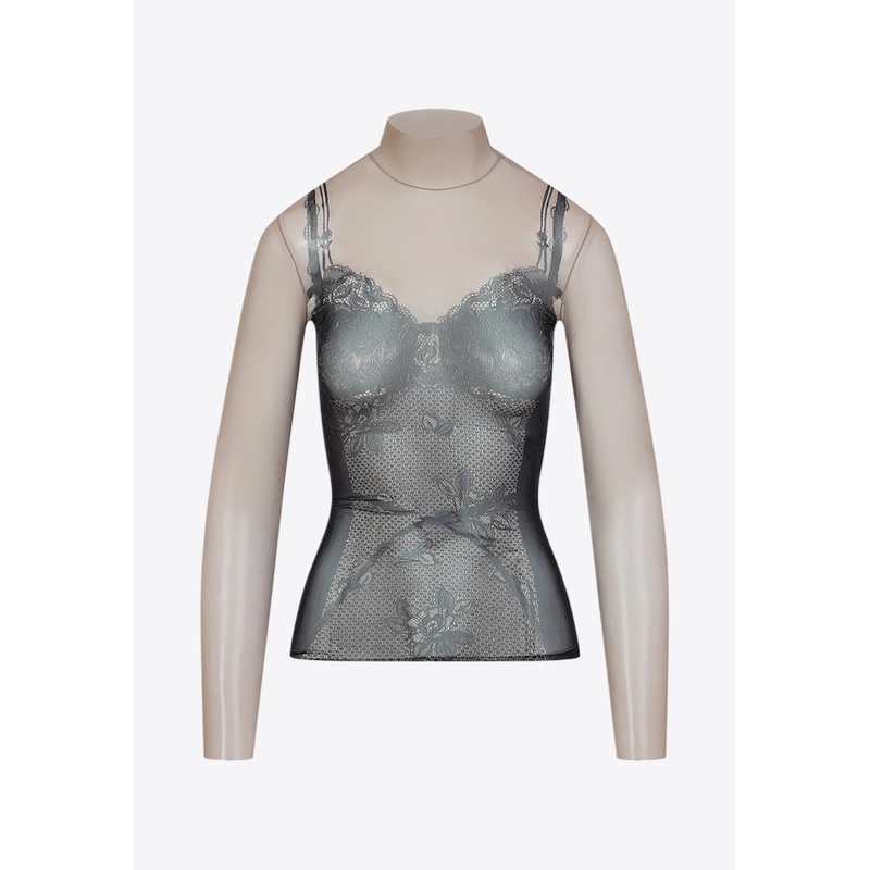 Trompe L'il Lingerie Top