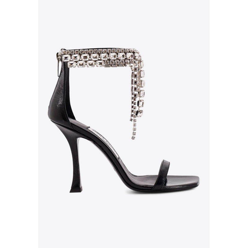 Verity 100 Crystal Embellished Leather Sandals