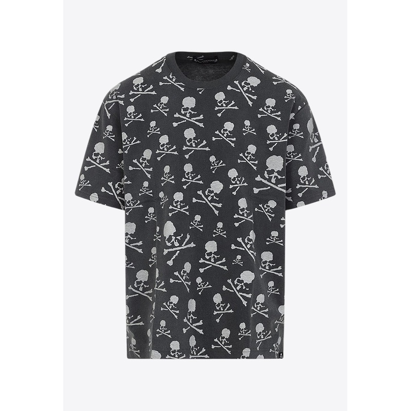 Vintage Skull Print Faded T-shirt
