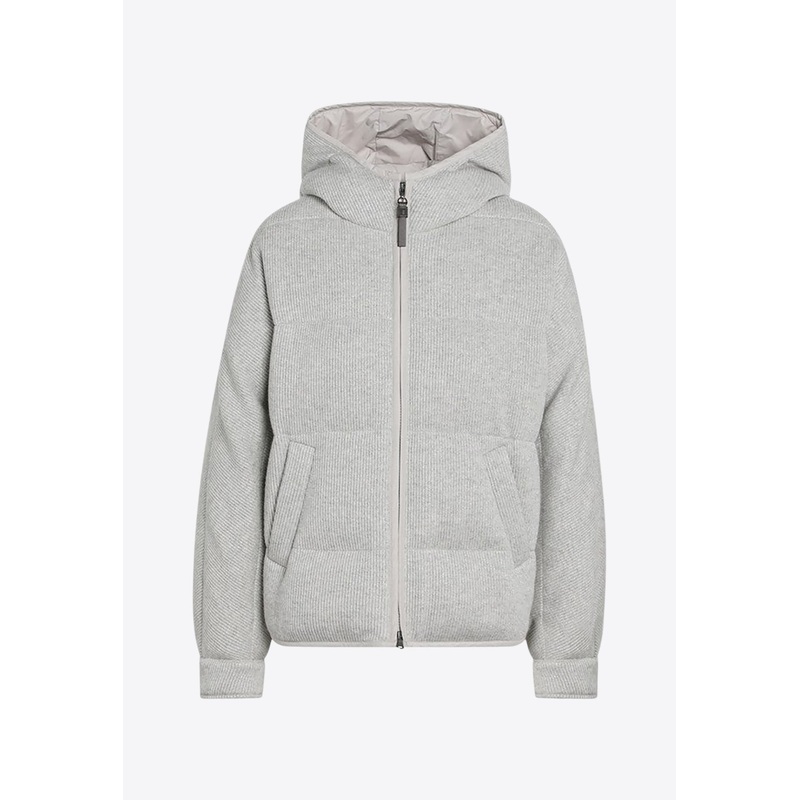 Cashmere Knit Padded Jacket