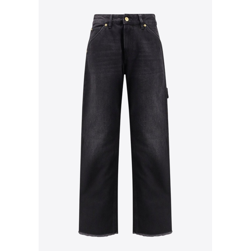 Lara Washed Straight-Leg Jeans