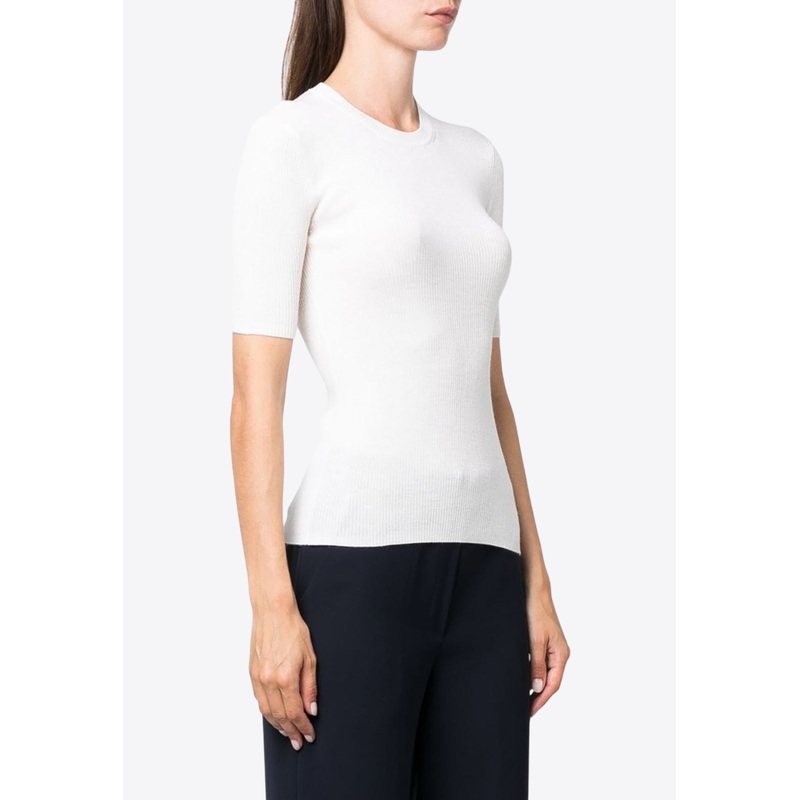 Leila Ribbed-Knit Wool Top
