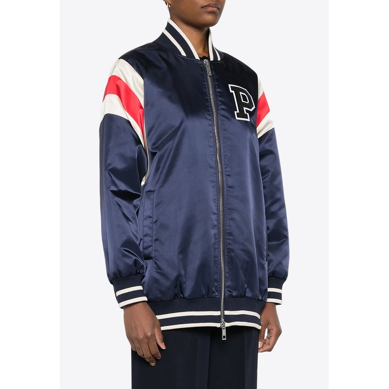 Nobody Logo Patch Bomber Jacket