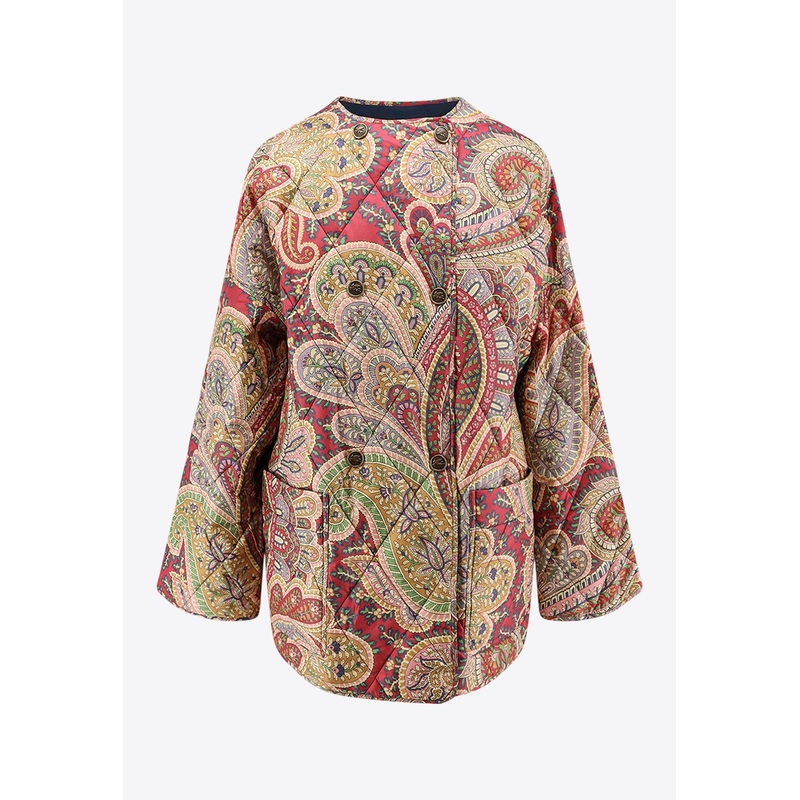 Paisley Print Reversible Padded Jacket