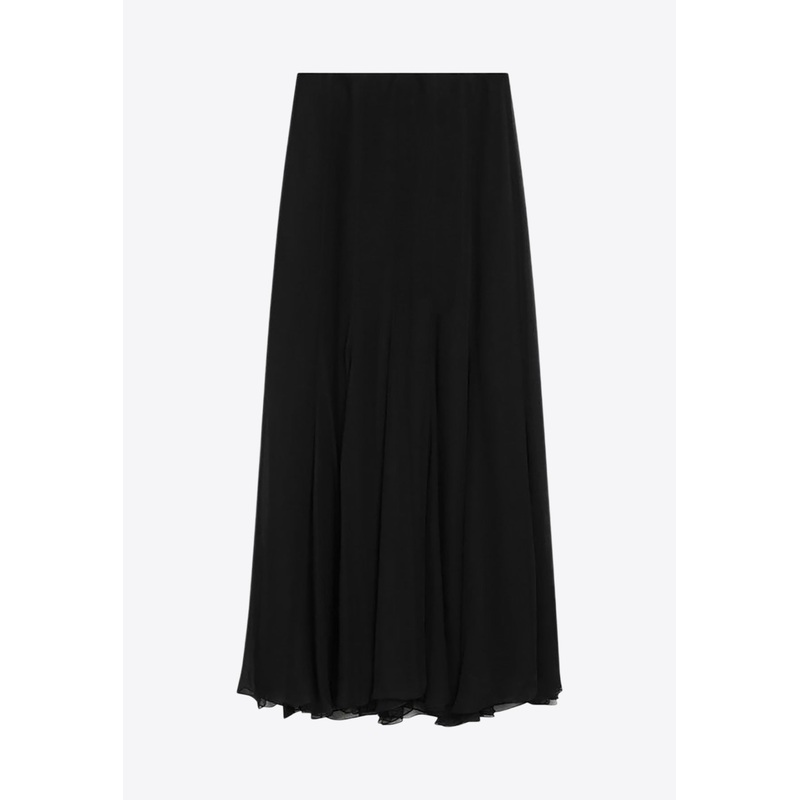 Silk Pleated Midi Dress