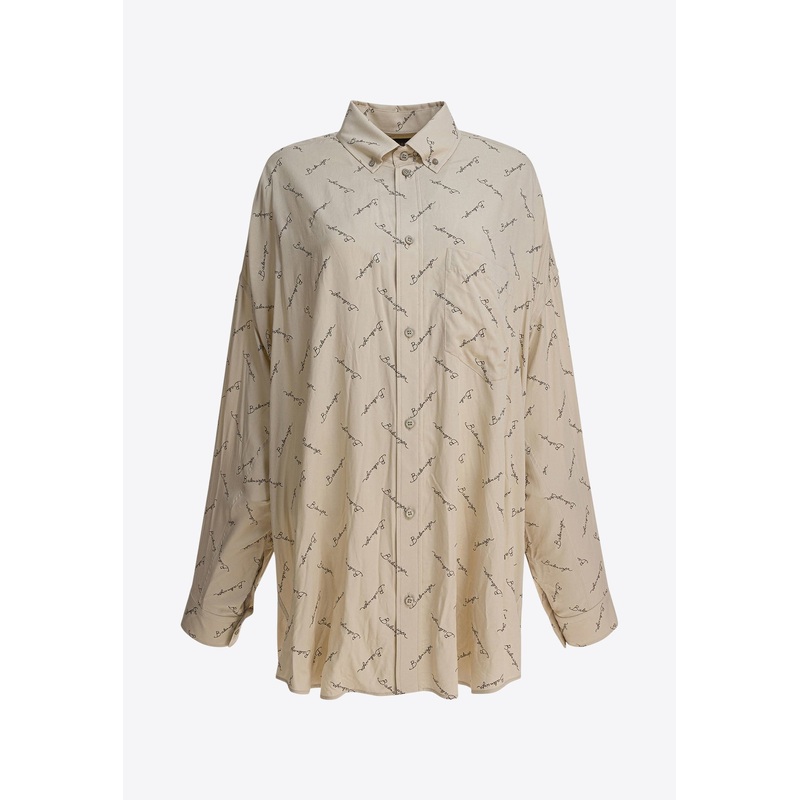 All-Over Logo Long-Sleeved Shirt