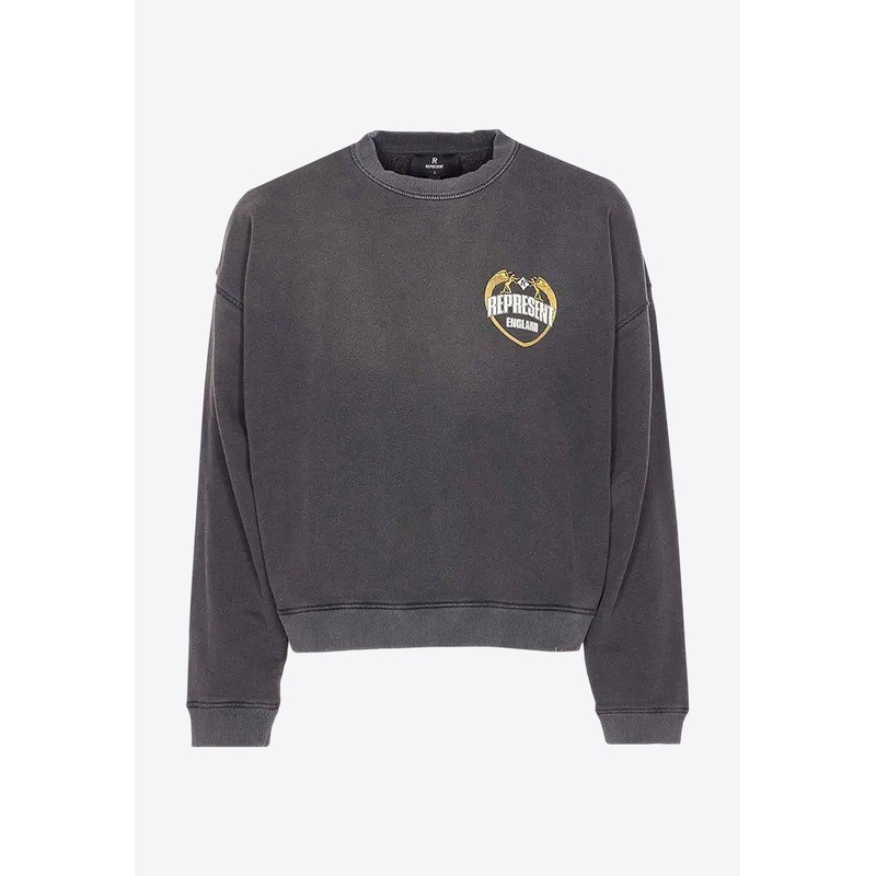 Angel Border Faded Sweatshirt