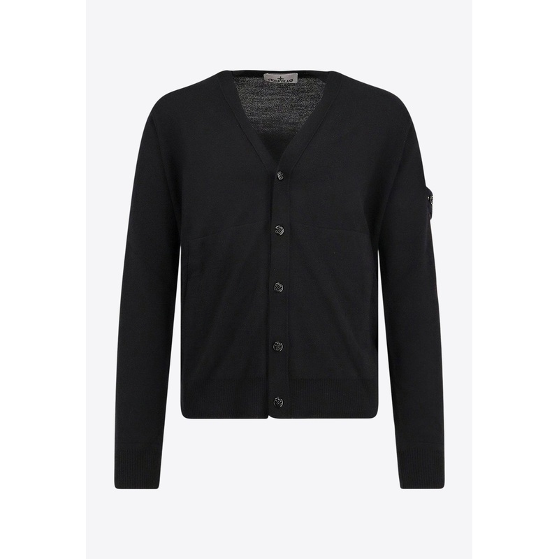 Compass Patch Wool Cardigan