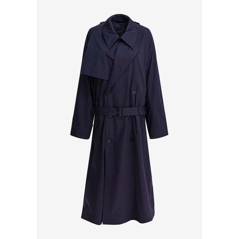 Double-Breasted Belted Trench Coat