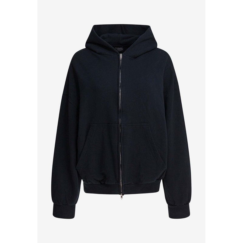 Flipped Logo Faded Zip-Up Hoodie