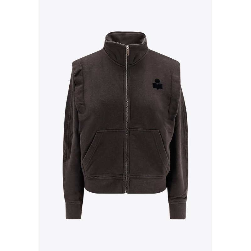 Madilia Zip-Up Logo Sweatshirt