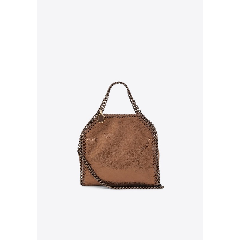 Micro Falabella Metallic Tote Bag